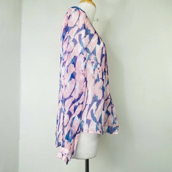 Anthropologie Maeve Silk Ruffled Pleated Blouse 6 - Picture 5 of 7